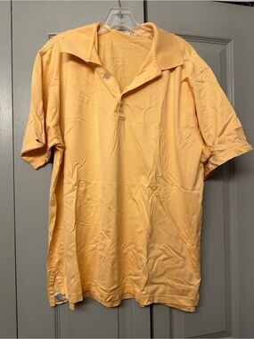Men's Short-Sleeve Polo in Light Orange